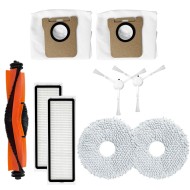 Σετ αξεσουάρ για Xiaomi Robot Vacuum X10+ / X20+ / Dreame L10 Ultra με λευκές βούρτσες και σακούλες